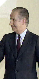 Хуан-Антонио Самаранч при избирането му за президент на МОК по време на сесията на комитета в Москва през 1980 г.